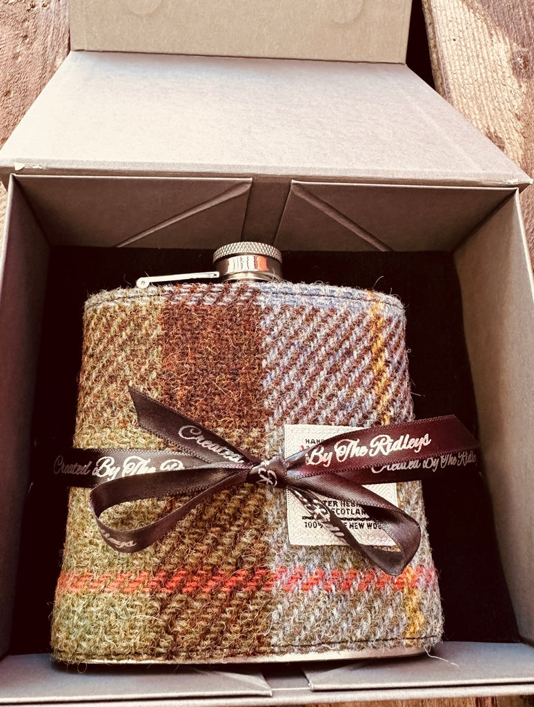 6oz Harris Tweed Hip Flask - Macleod Tartan - by Created by the Ridleys - ArchieSoul Men