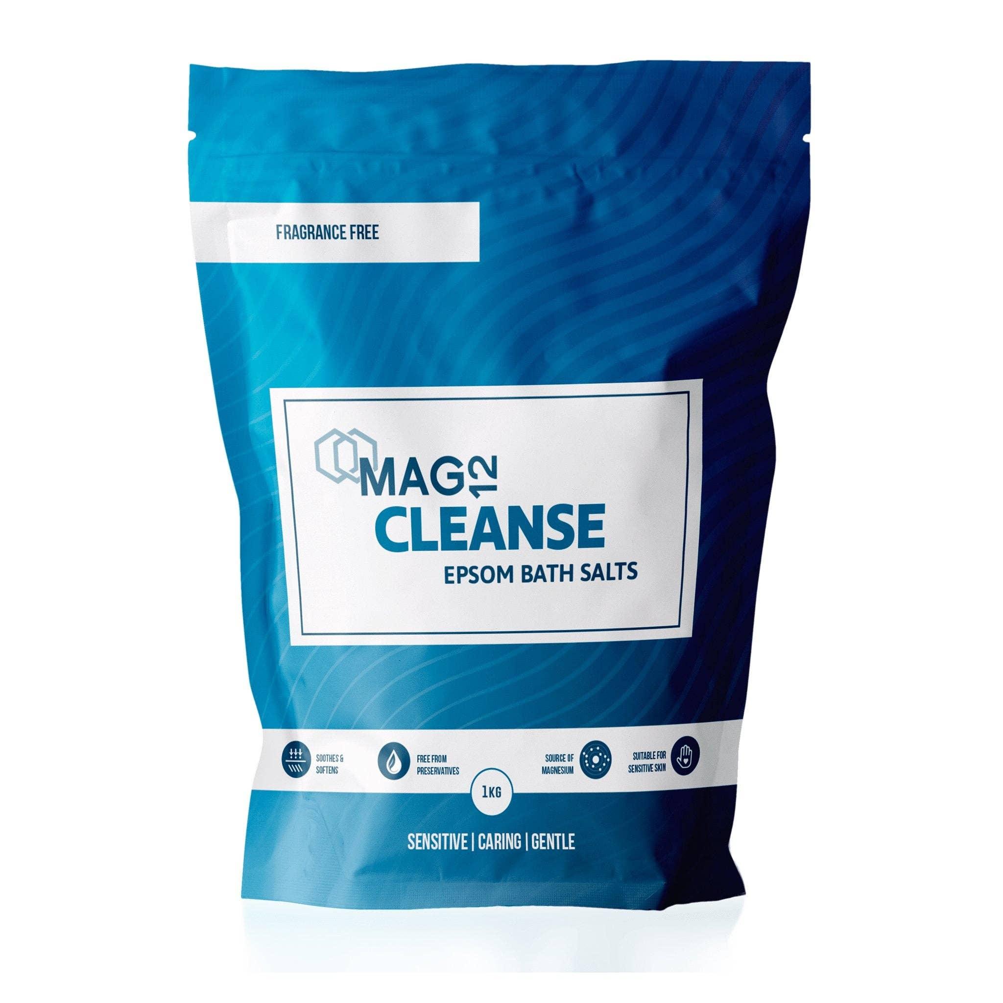 MAG12 Cleanse Epsom Bath Salts 1kg - By Celtic Wellbeing - ArchieSoul Men