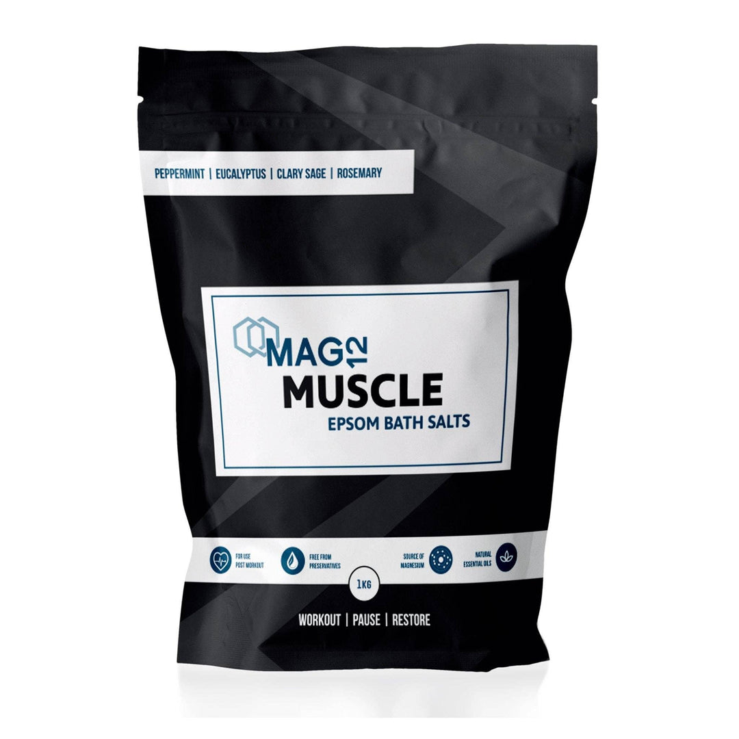 MAG12 Muscle Epsom Bath Salts 1kg - By Celtic Wellbeing - ArchieSoul Men