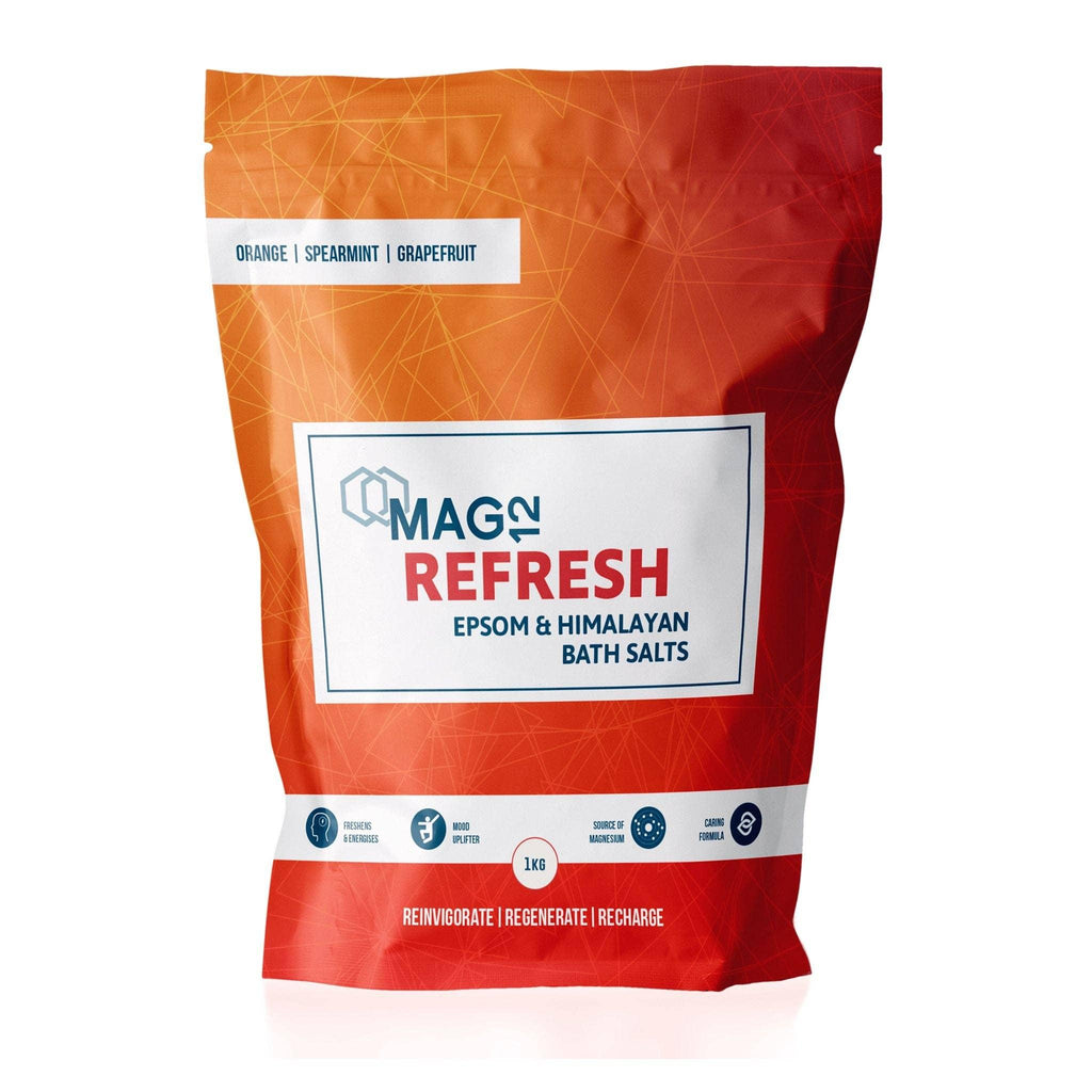 MAG12 Refresh Epsom Bath Salts 1kg - By Celtic Wellbeing - ArchieSoul Men