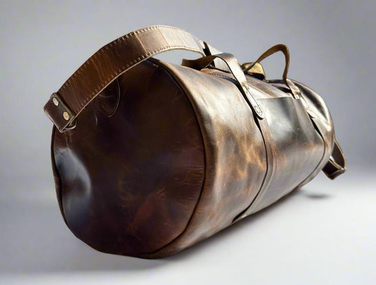 Mens Leather Duffel / Barrel Bag 'The Broseley Barrel' - ArchieSoul Man - ArchieSoul Men