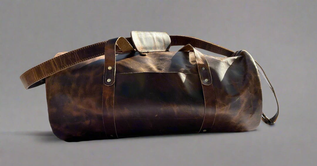 Mens Leather Duffel / Barrel Bag 'The Broseley Barrel' - ArchieSoul Man - ArchieSoul Men