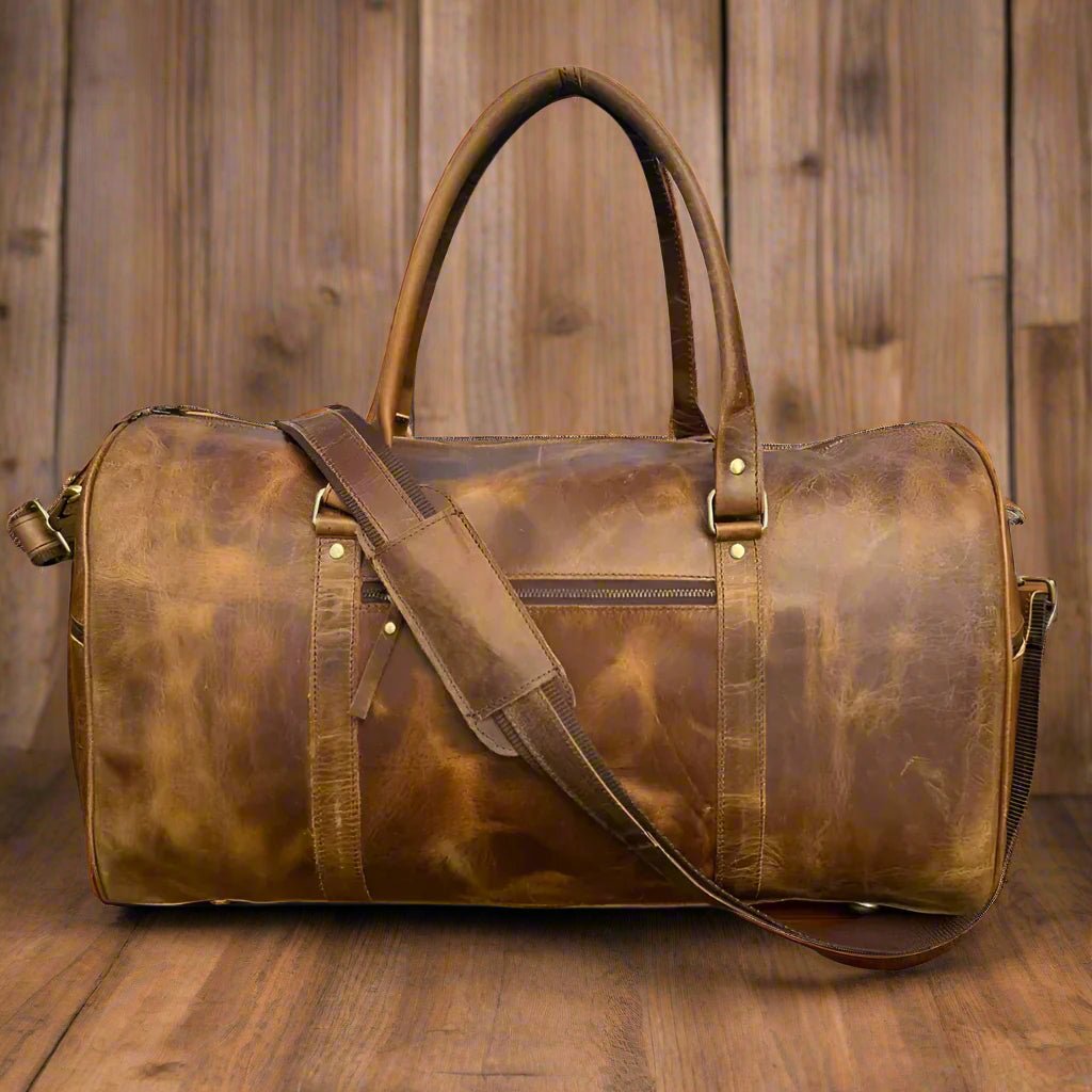 Mens Leather Holdall Bag 'The Wrekin Weekender' by ArchieSoul Man - ArchieSoul Men