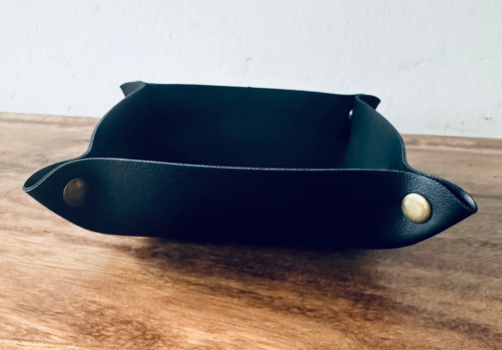 Mens PU Leather Valet Tray in Brown or Black by ArchieSoul Man - ArchieSoul Men