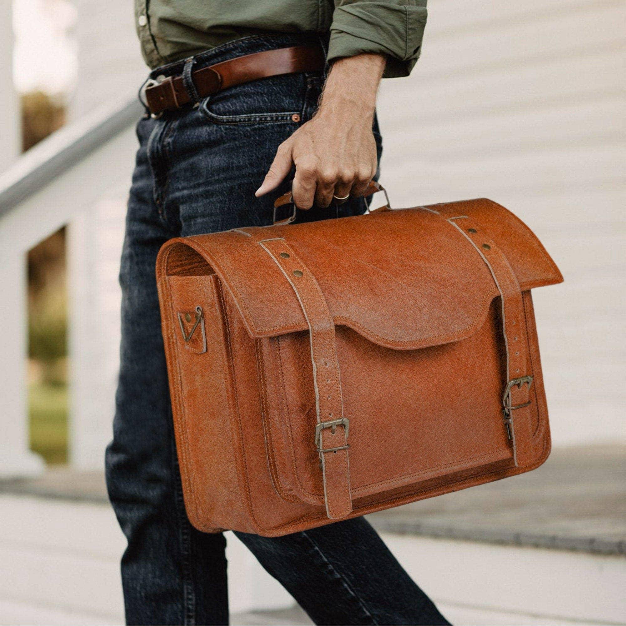 The Classic Gentleman Leather Briefcase - ArchieSoul Men