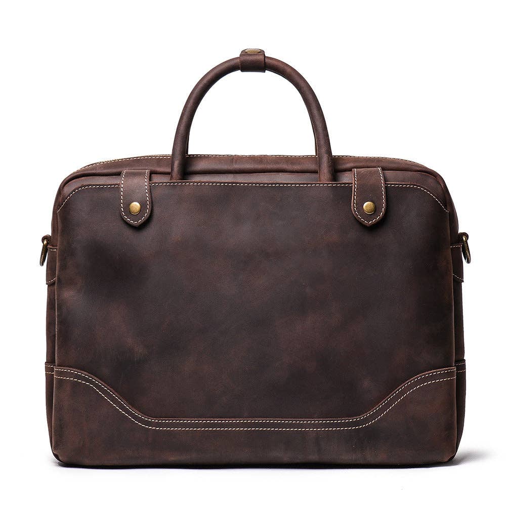 The 'Everyday' Office Leather Briefcase For Men. - ArchieSoul Men