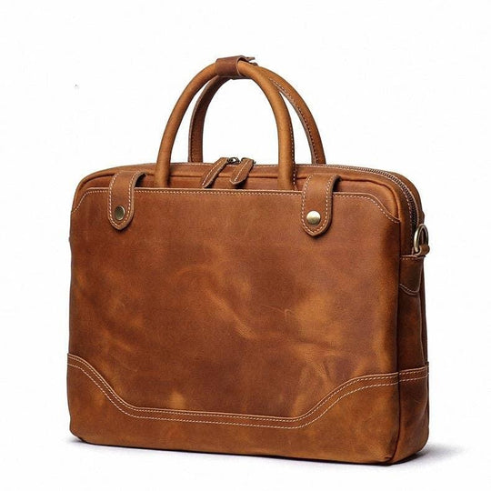 The 'Everyday' Office Leather Briefcase For Men. - ArchieSoul Men