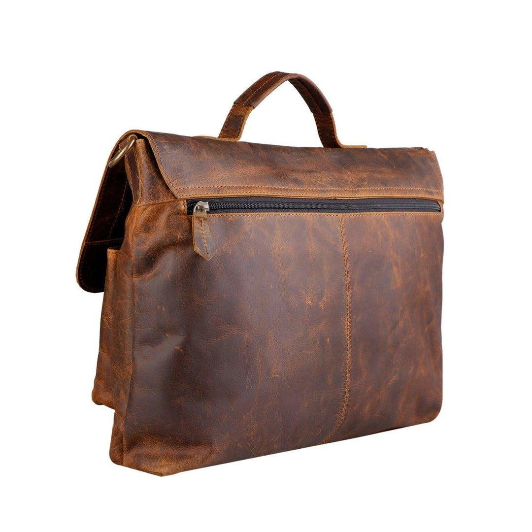 The Genuine Buffalo Leather Messenger Bag - ArchieSoul Men