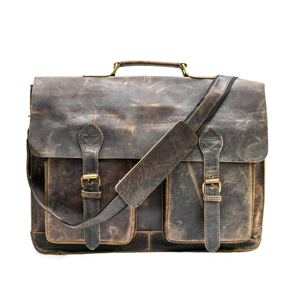 The Indiana Jones Classic Leather Messenger Bag For Men - ArchieSoul Men