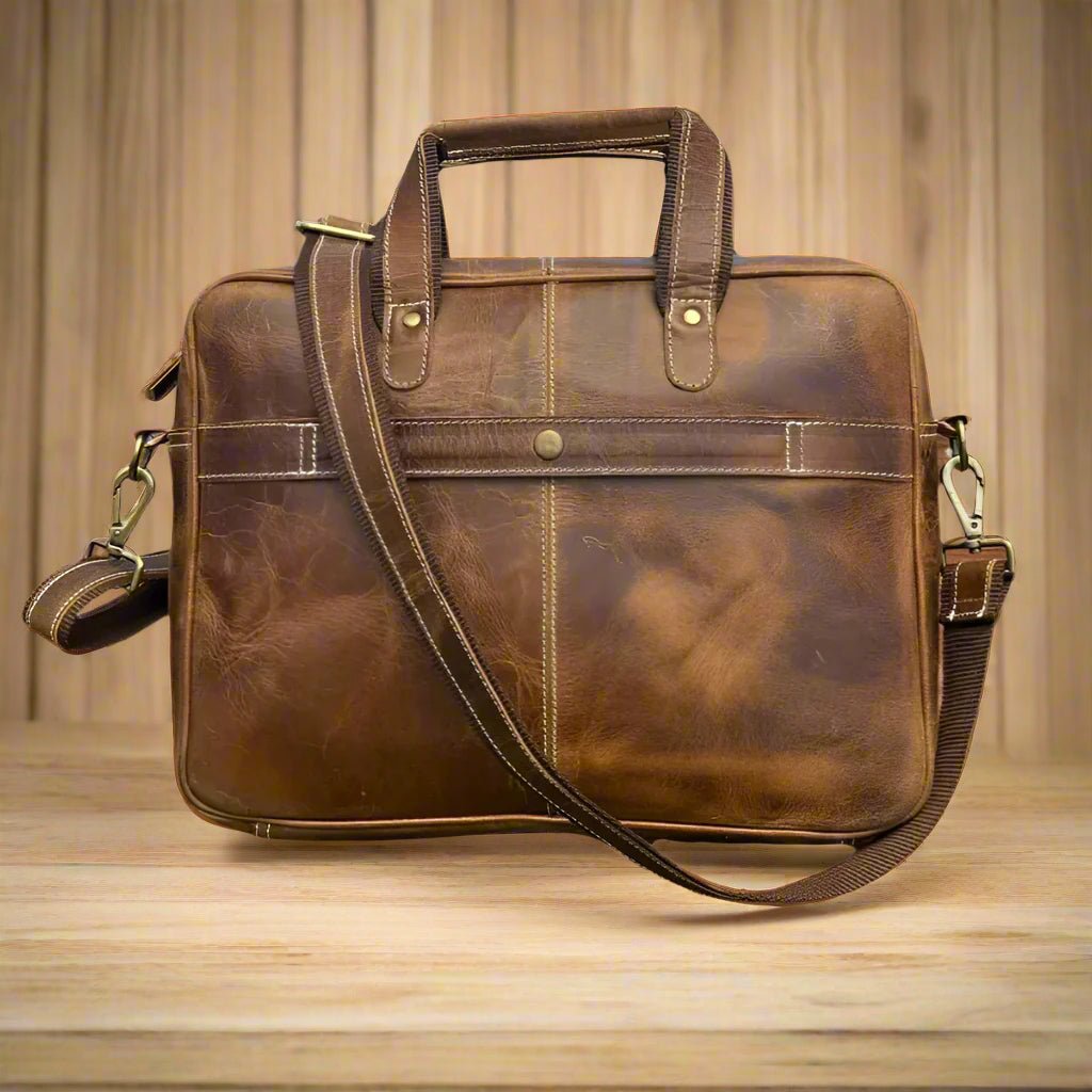 The Madeley Messenger Leather Laptop Bag by ArchieSoul Man - ArchieSoul Men