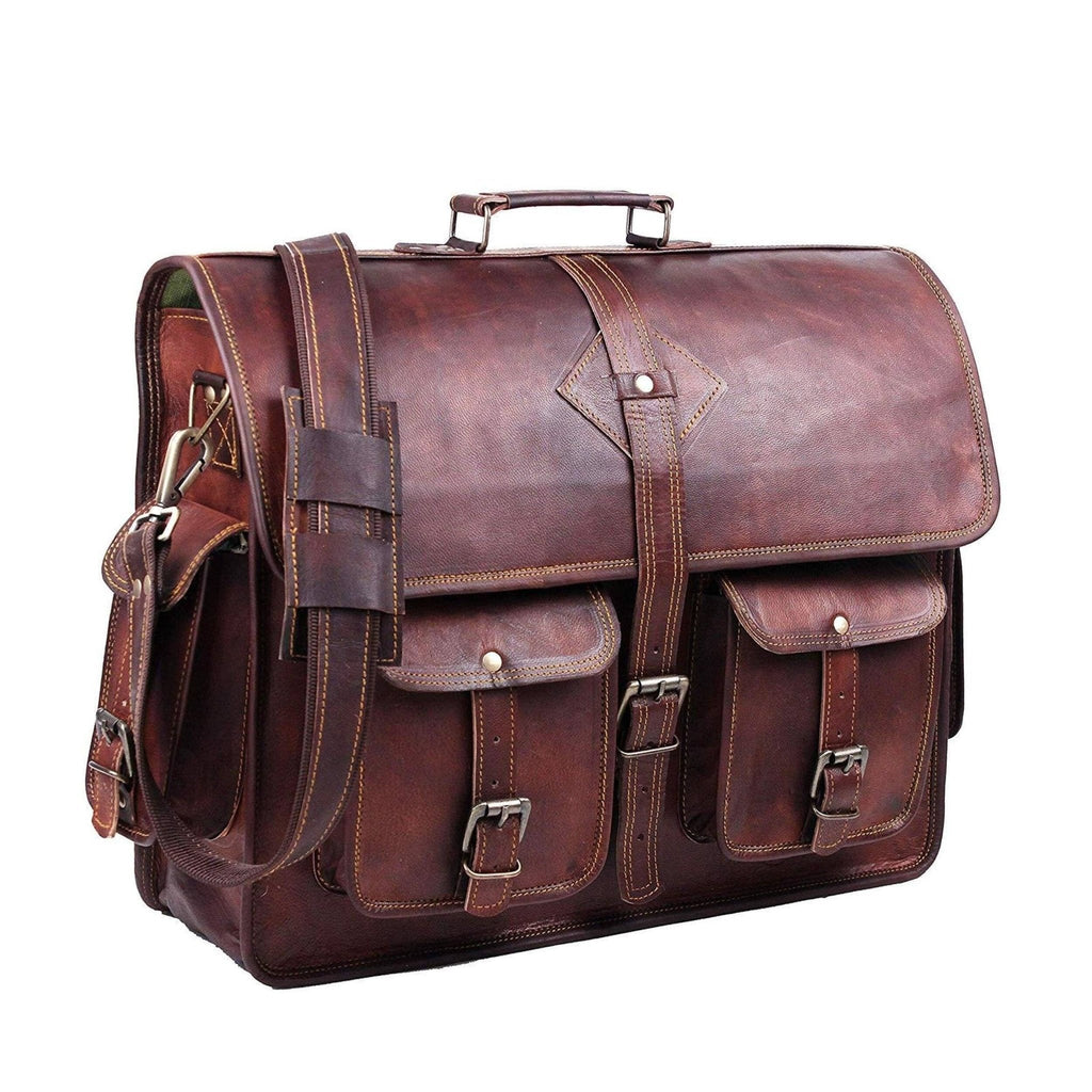 The Retro Vintage Messenger Bag / Briefcase For Men. - ArchieSoul Men