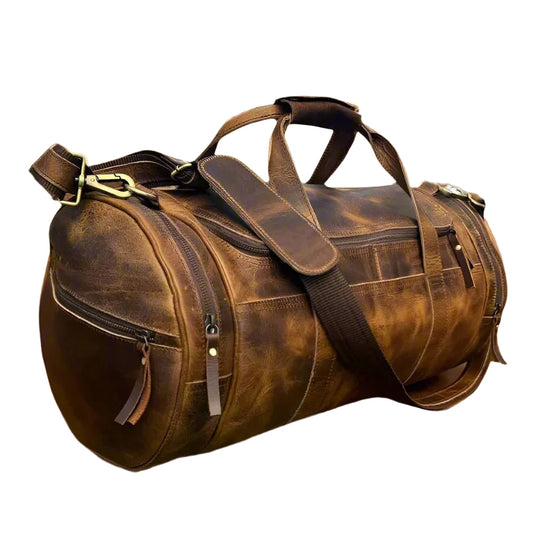 The Shrewsbury - Men Leather Duffle Bag/ Barrel Bag by ArchieSoul Man The Style
This expertly crafted full grain Men Leather Duffle Bag is what you need when you are looking something a little different in a Men Leather Duffle Bag yet Leather Duffle BagArchieSoul ManArchieSoul MenMen Leather Duffle Bag