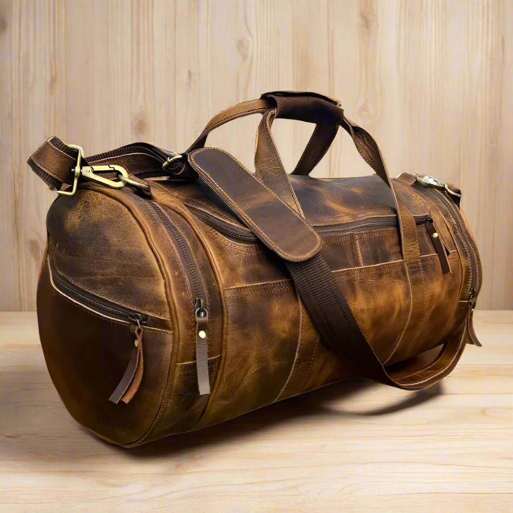 The Shrewsbury - Mens Leather Dufflel / Barrel Bag by ArchieSoul Man - ArchieSoul Men