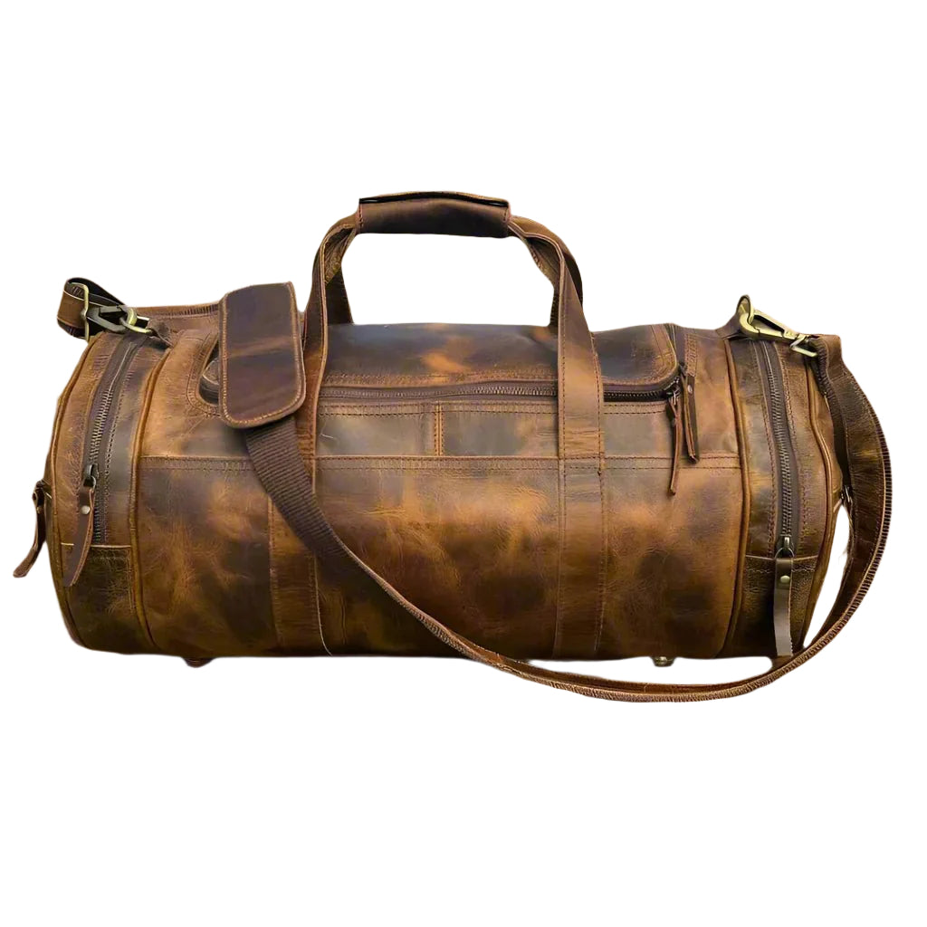 The Shrewsbury - Men Leather Duffle Bag/ Barrel Bag by ArchieSoul Man The Style
This expertly crafted full grain Men Leather Duffle Bag is what you need when you are looking something a little different in a Men Leather Duffle Bag yet Leather Duffle BagArchieSoul ManArchieSoul MenMen Leather Duffle Bag