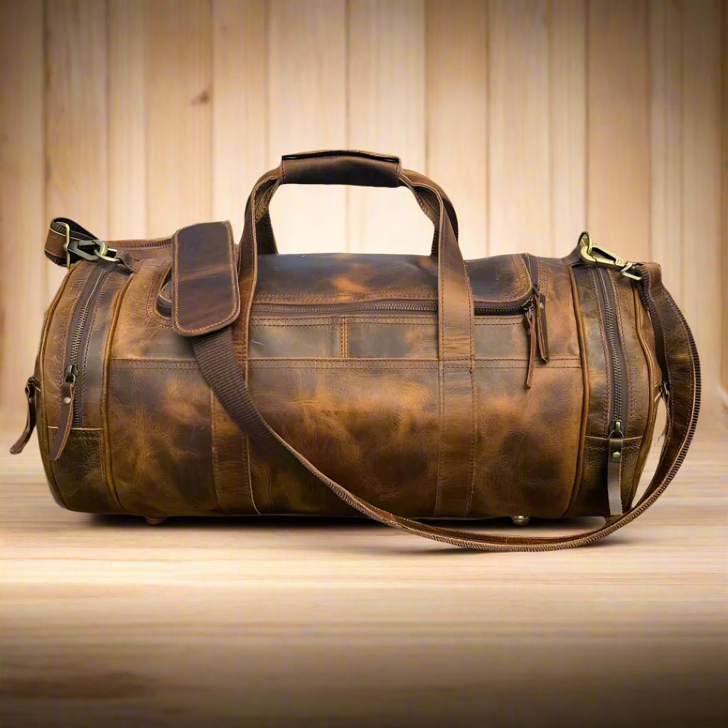 The Shrewsbury - Mens Leather Dufflel / Barrel Bag by ArchieSoul Man - ArchieSoul Men