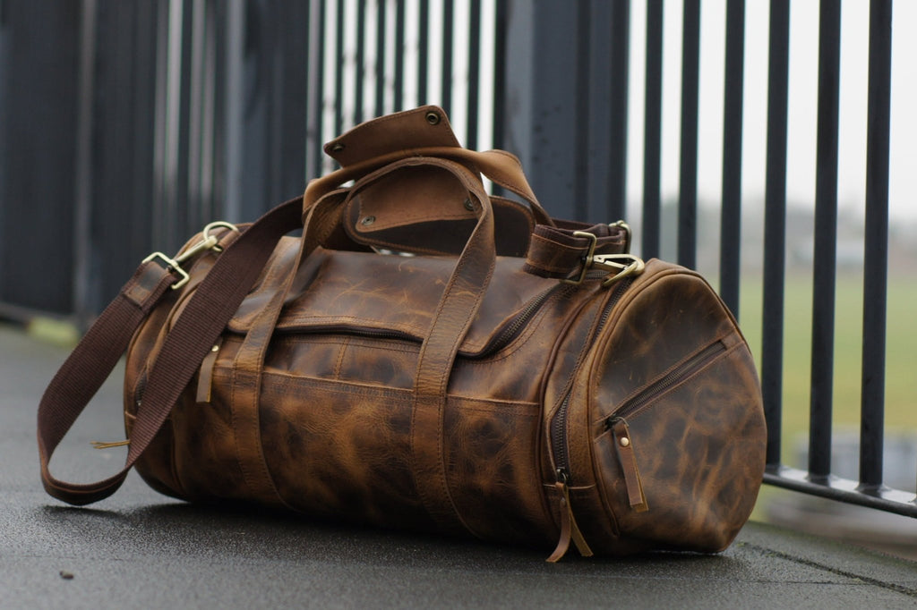 The Shrewsbury - Mens Leather Dufflel / Barrel Bag by ArchieSoul Man - ArchieSoul Men