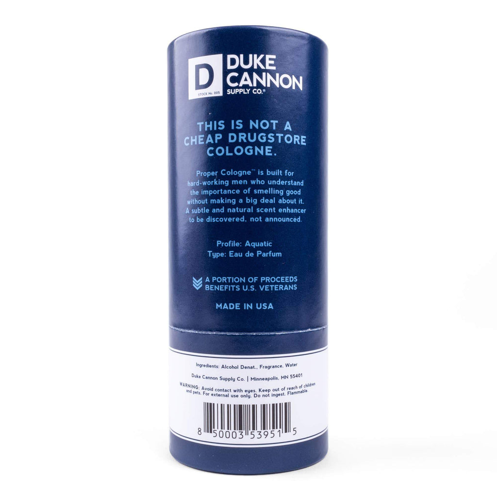 Duke Cannon Proper Cologne- Seneca -Bergamot, Neroli, Cashmere Woods - ArchieSoul Men