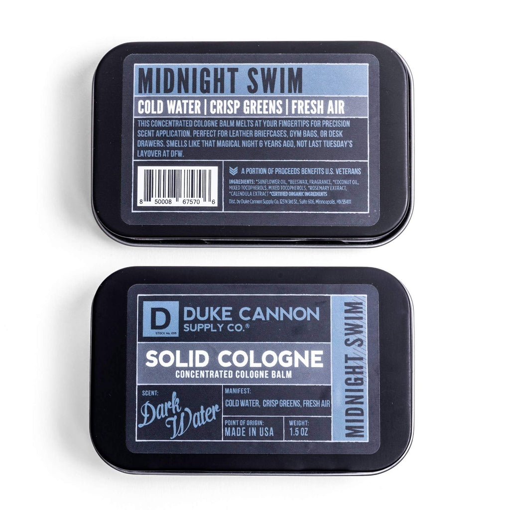 Duke Cannon Solid Cologne - MIDNIGHT SWIM - ArchieSoul Men