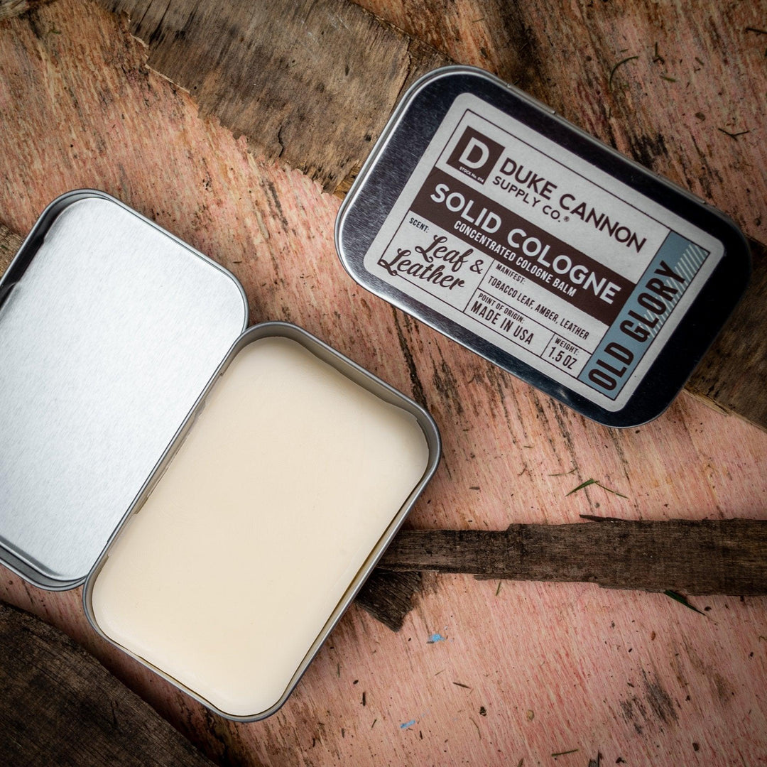 Duke Cannon Solid Cologne - Old Glory - Leaf & Leather - ArchieSoul Men