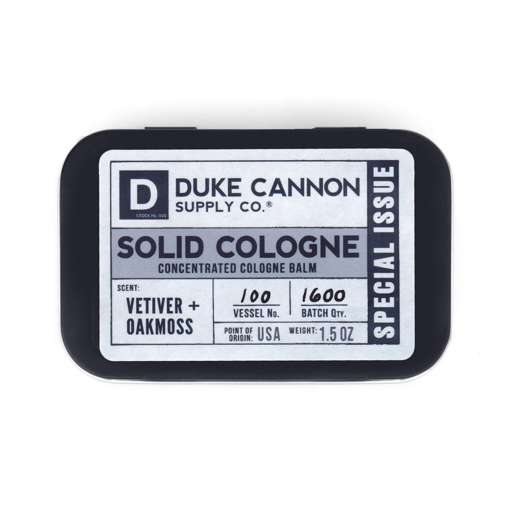 Duke Cannon Solid Cologne- Vetiver + Oakmoss - ArchieSoul Men