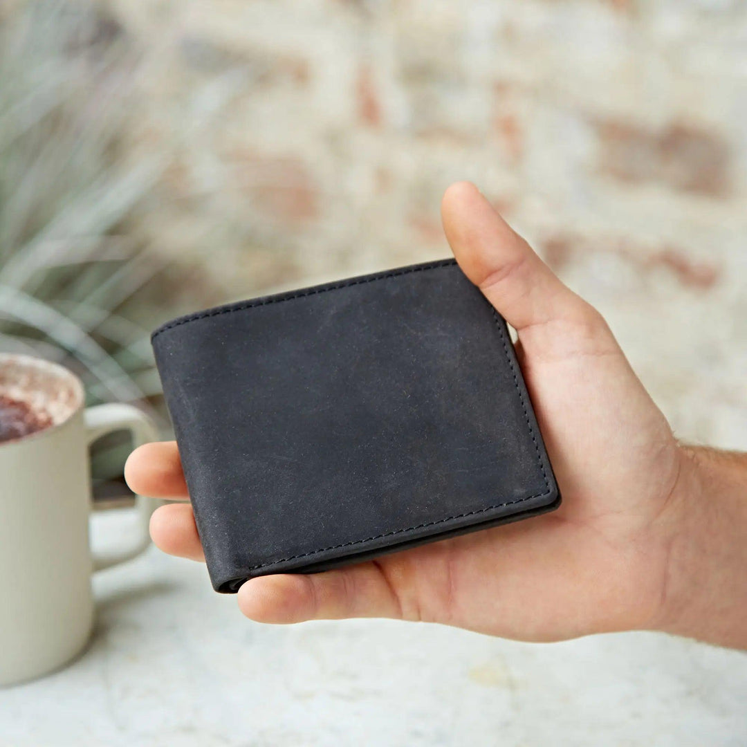 Handmade Buffalo Leather Wallet - Brown or Black - FREE UK SHIPPINGCrafted from Handmade Buffalo Leather that has been treated and oiled for long-wearing protection and beauty, this classic wallet has plenty of space for all your evAccessories For MenPaper HighArchieSoul MenHandmade Buffalo Leather